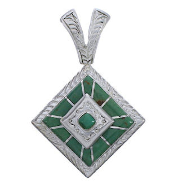 Sterling Silver Southwest Turquoise Pendant EX29247